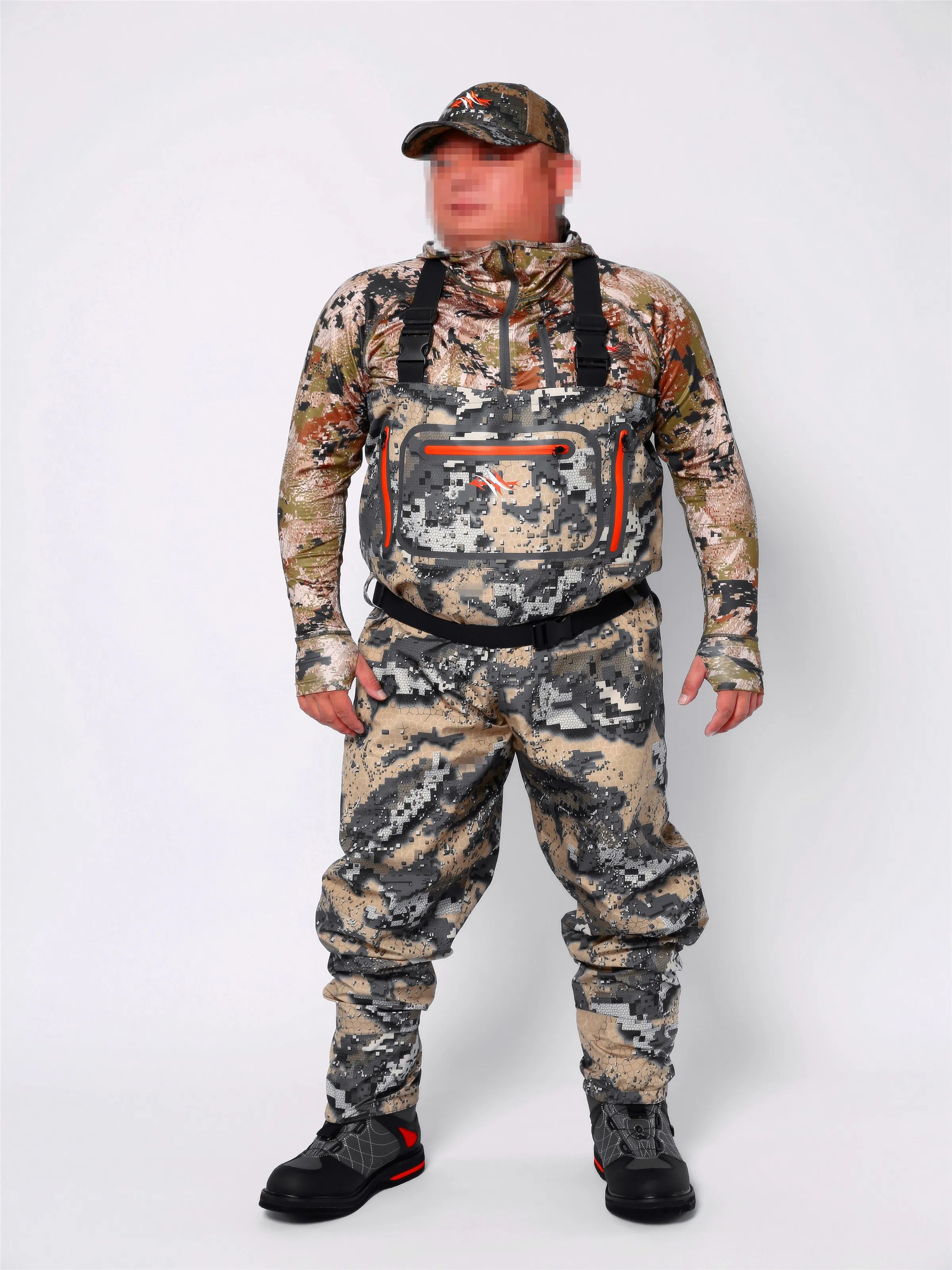 sitex men's waders Fly Fishing Waterproof Fishing Waders Breathable Hunting waders Wading Desolve camouflage Veil