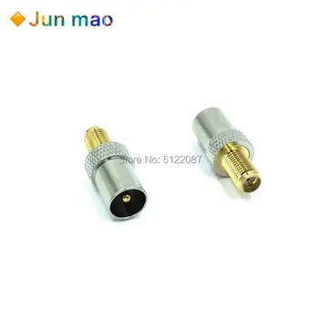 

2PCS Radio Frequency Transfer Connector TV Transition SMA Mother Video Antenna SMA/TV-KJ Connecting TV Signal Transfer Connector