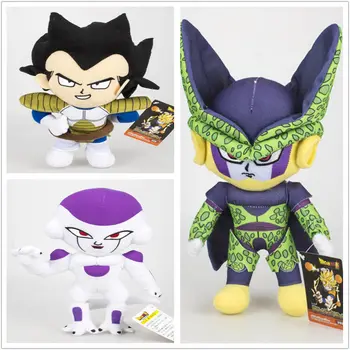 

[Funny] 3pcs/lot Dragon ball Super Saiyan Cell Vegeta Frieza doll Stuffed plush toy Son Goku model Home Decoration child Gift