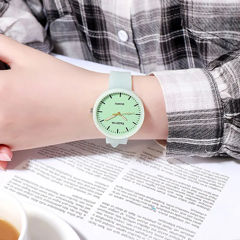 Модные часы тренд простые спортивные мужские часы студенческие Мультяшные детские часы светящиеся Wow пластиковые женские часы