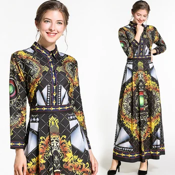 

2020 Spring Summer Autumn Celebrity Long Sleeve Dress Elegant Fashion Women Clothing Vintage Office Tunic Slim Party Maxi Dress