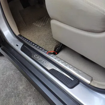 

For Accessories Renault Captur 2018 Door Sill Scuff Plate Door Sills Guard Protector Car Sticker Car Styling 2017 2016 2014-2019