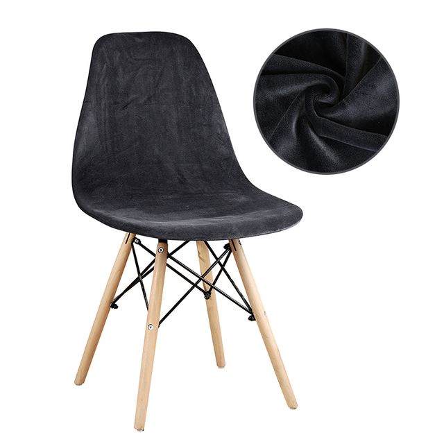 Pcs Velvet fabric Bar Chair Cover Washable Removable Seat Cover Armless Shell Chair Covers for Banquet Home Hotel