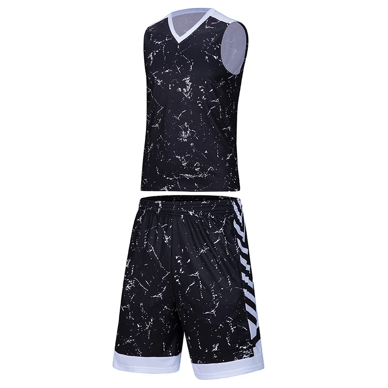 3308 black set Новинка, мужские, женские, детские баскетбольные майки, комплекты, Униформа, спортивный комплект, одежда, баскетбольные футболки, шорты, костюм, на заказ, с принтом - Цвет: 3308 black set