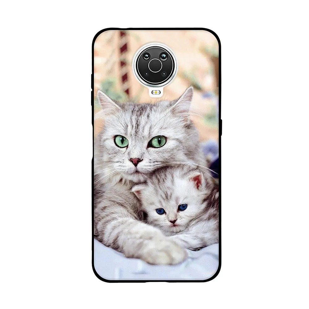 Phone Cases For Nokia 6.3 G10 G20 Case Silicone Soft TPU Protective Back Cover For Nokia G10 G20 Case Cute Flower Cat Bumper Bag waterproof phone bag