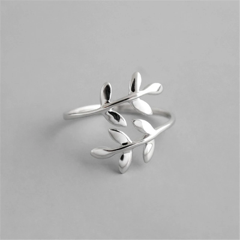 Цвета: золотистый, серебристый Цвет оливковые ветви дерева Листья Открытое кольцо для Для женщин девочек обручальные кольца регулируемое; кулак палец ювелирные изделия