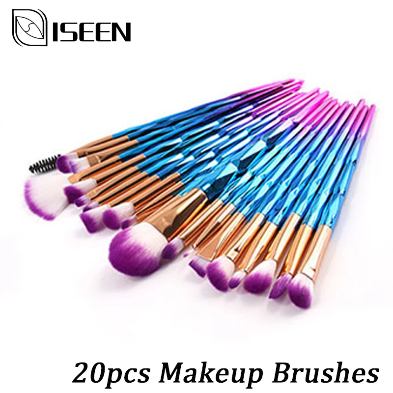 Набор кистей для макияжа с бриллиантами 20 шт. пудра тональный крем румяна