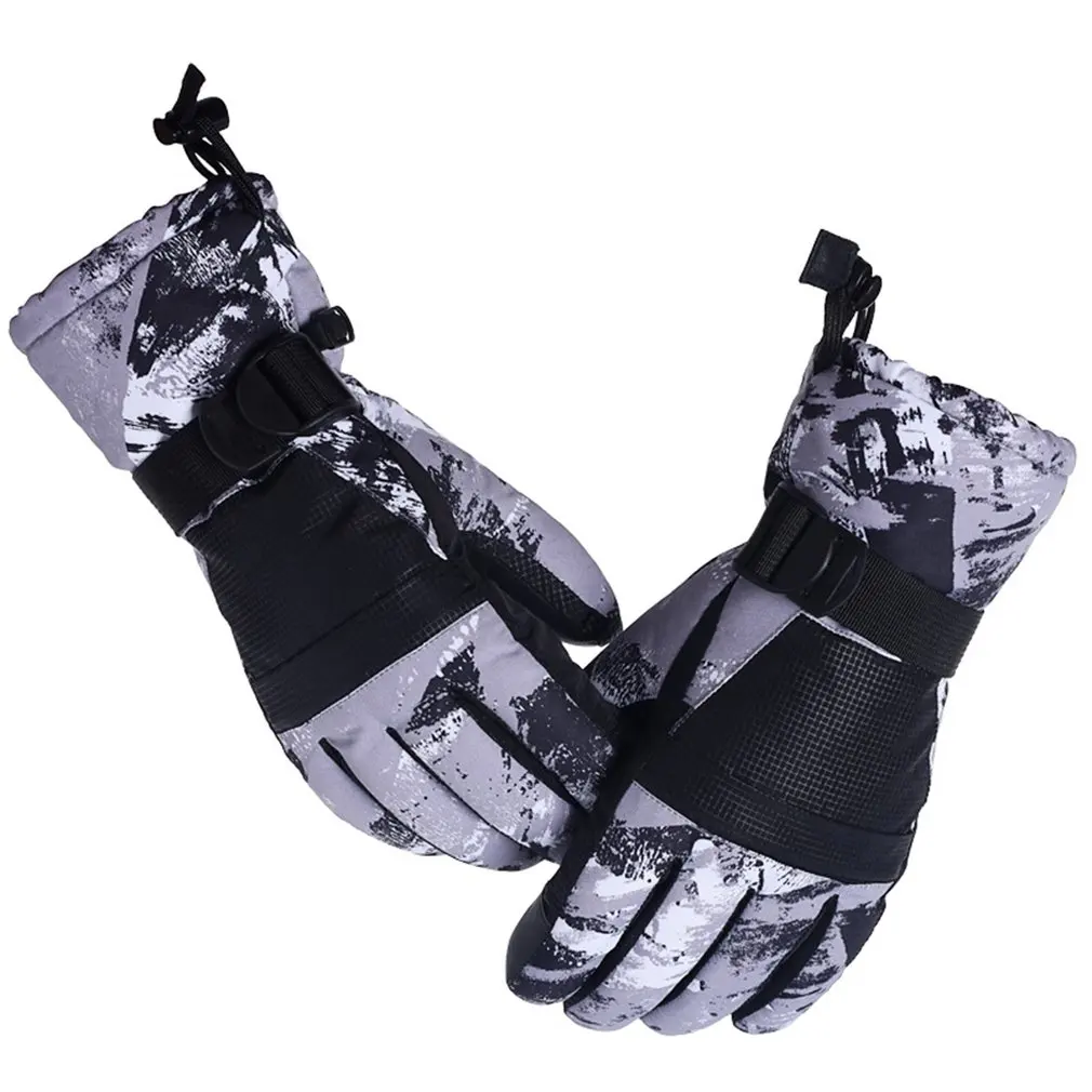 Winter Ski Gloves Men and Women Touch Screen Thickening Cold Waterproof Windproof Outdoor Riding Cotton Gloves