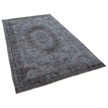 

166x271 Cm Grey Handmade Overdyed Rug-5x9 Ft