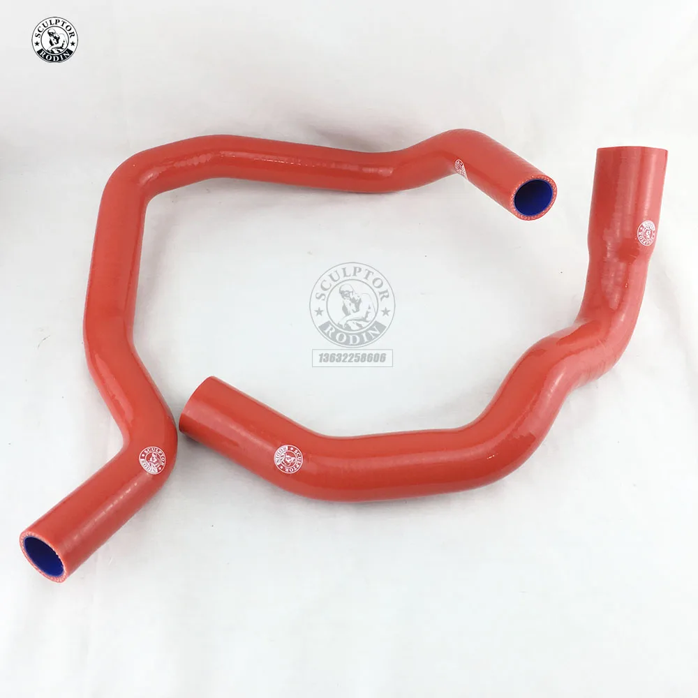 Силиконовый шланг радиатора для Jeep Cherokee XJ 4.0l 242 CID L6 1984-2005(2 шт.) красный/синий/черный - Цвет: k8-88 red