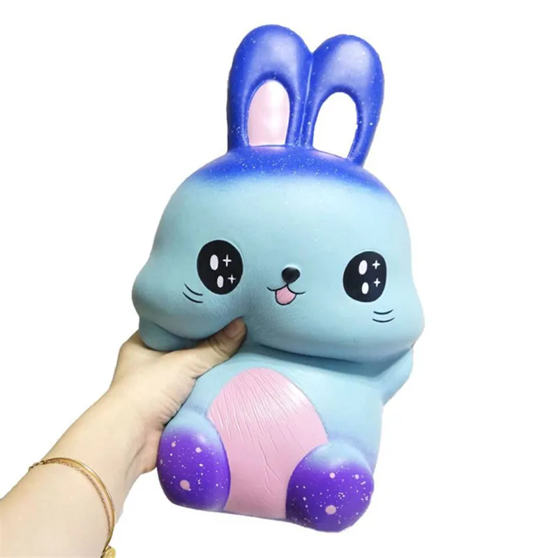 13 дюймов огромный Galaxy Rabbit Squishies игрушки 33 см милый PU Анти Стресс медленно поднимающийся сжимаются игрушки животных подарок для детей и украшения
