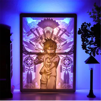 

Naruto Uchiha Sasuke Uzumaki Naruto Light And Shadow Paper Carving Lamp Action Figure Cartoon Light X2745
