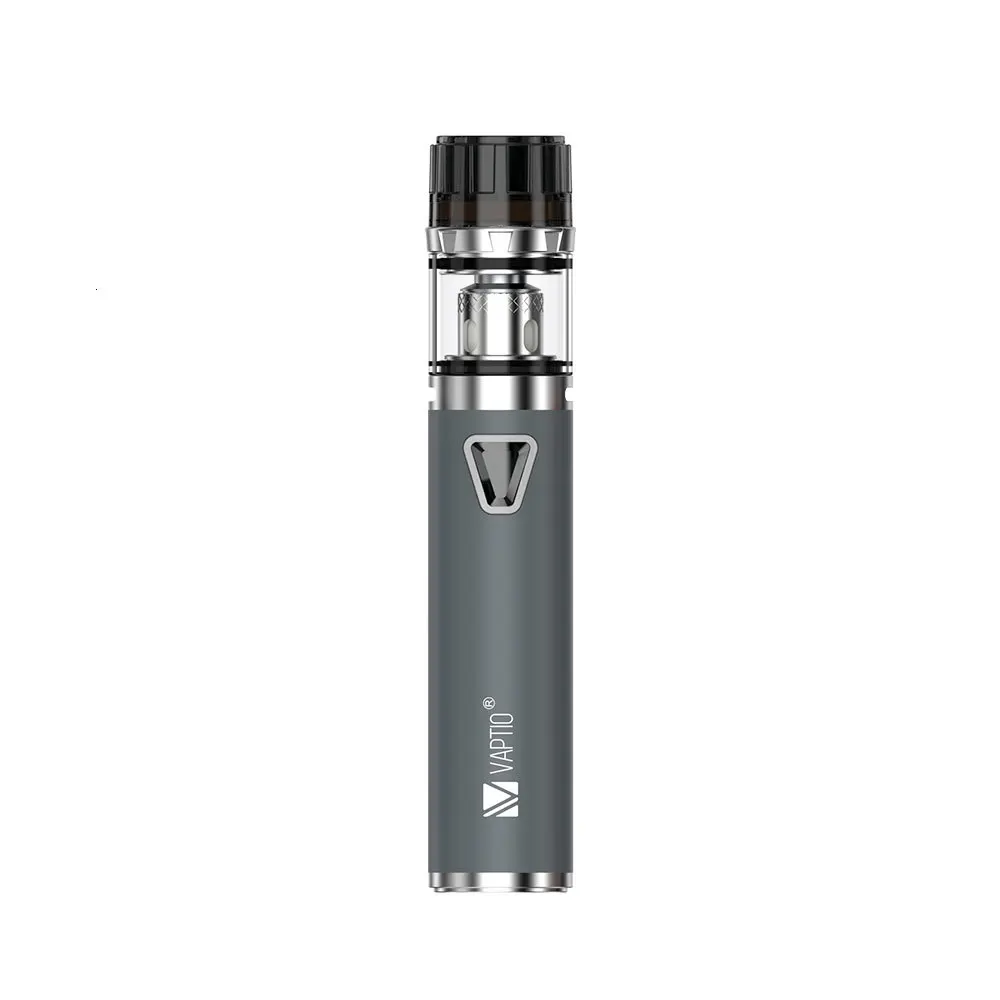 Gray Великобритания Vaptio Vape ручка Solo F1 комплект встроенный аккумулятор 1650 мАч 2 мл бак 0,25 Ом двухъядерный светодиодный индикатор электронная сигарета - Цвет: Gray