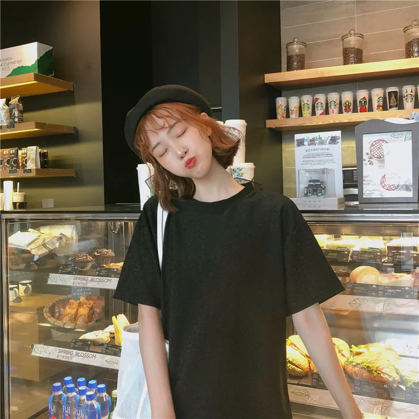 Новая летняя футболка с бантиком, Женская Футболка Harajuku, яркие шелковые футболки, рубашка, винтажные готические каваи топы, одежда DV813