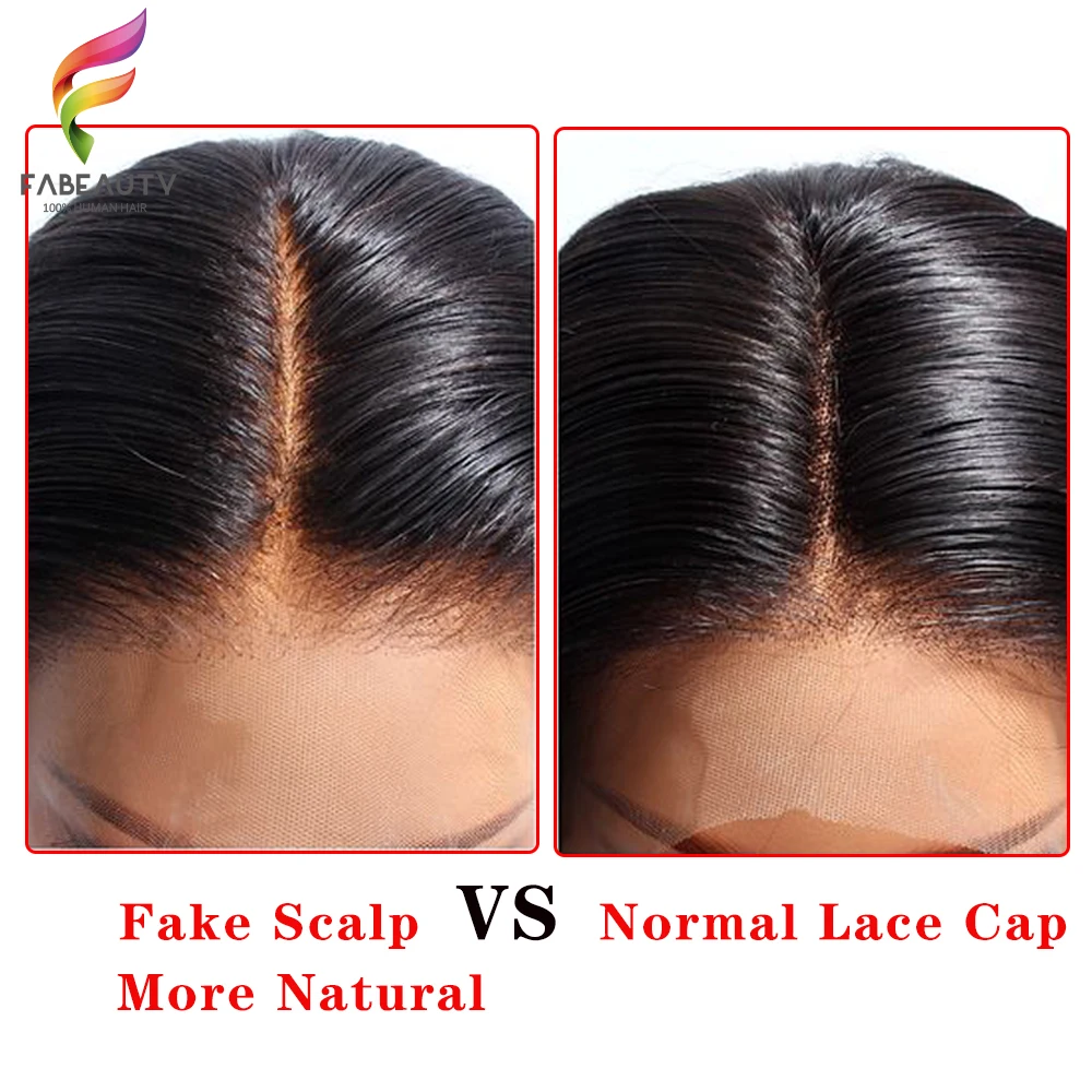 fake scalp lace wig (6)