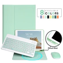 Dla iPad 9.7 2017 2018 2019 10.2 5th 6th 7th generacji etui z klawiaturą na Bluetooth dla iPad powietrza 1 2 3 Pro 9.7 10.5 11 pokrywa