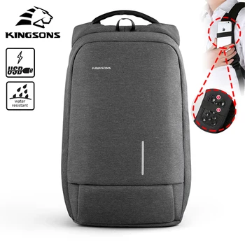 

Kingsons New Arrivals 13 15.6 inches Men Laptop Backpack Large Capacity Backpack Casual Style Bag Water Repellent Backpack Bags