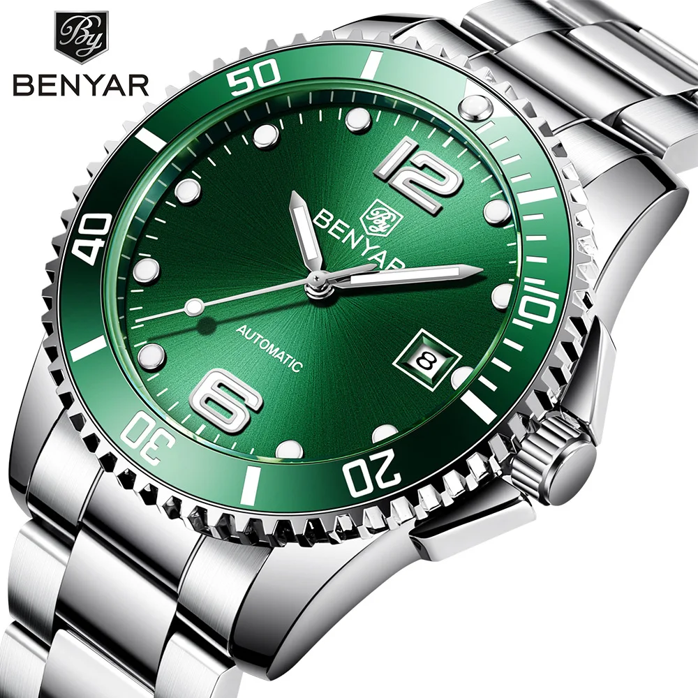 

BENYAR Rotatable Bezel Men Mechanical Watches Automatic Watches Top Brand Luxury Business WristWatch Military Relogio Masculino