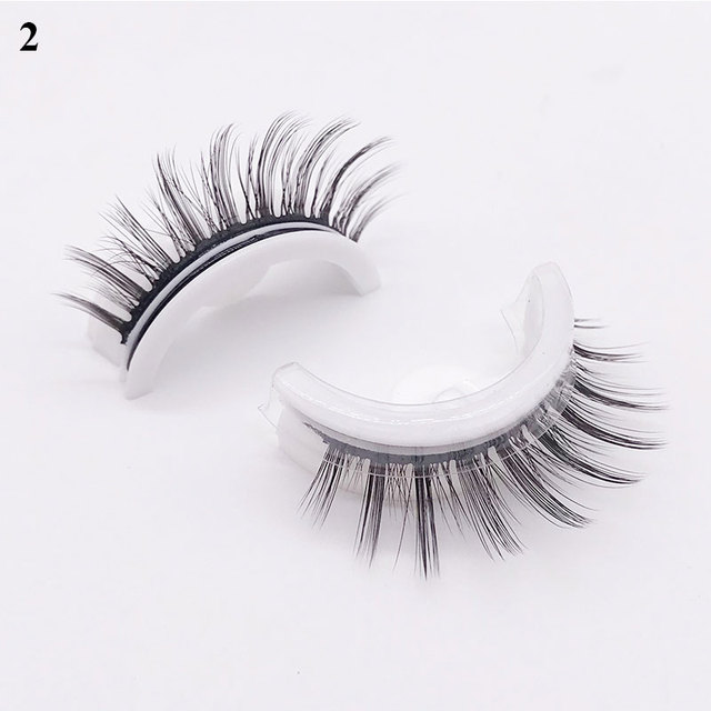 Self-adhesive False Eyelashes Glue Free Eyelash 3d Strip Reusable Lashes Extension 3 Seconds To Wear Faux Mink Eyelash