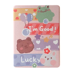 Cartoon Animal Flocking Soft Tablet Stand Case With Pencil Holder For iPad Air 1 2 3 Mini 4 5 Pro 2017 2018 2020 Cover