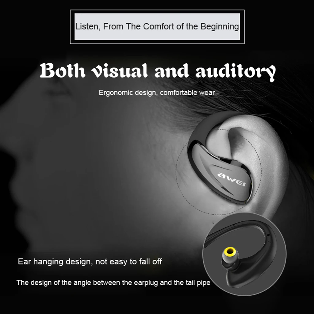 Awei A880BL Bass Earphone Headphone Wireless Bluetooth 4.0 Sport Headset