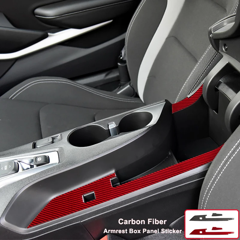 

Carbon Fiber Car Sticker for Chevrolet Camaro 2016 2017 2018 2019 Accessories Car Interior Trim Armrest Box Panel Cover Sticker