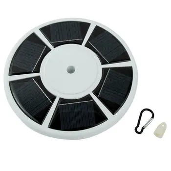 

111 LEDs Outdoor Solar Power Flag Pole Lights Black/White Tent Lights Emergency Lamp Hook Night Light For Camping