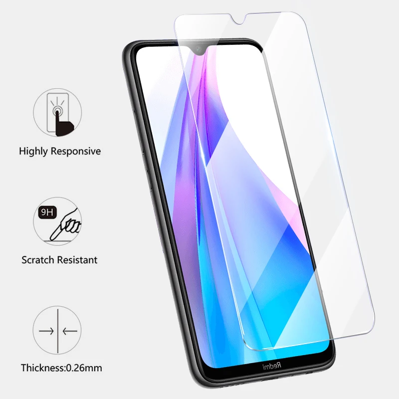 2 в 1: чехол+ Защитная Стекло для redmi note 8t защитная пленка 9H для экрана из закаленного стекла для xiaomi redmi note 8t задняя крышка чехол