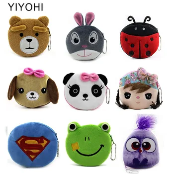 

34 Styles Hot On Sale Kawaii Cartoon Panda/Bear/Bird Children Plush Coin Purse Zip Change Purse Wallet Kids Girl Women For Gift