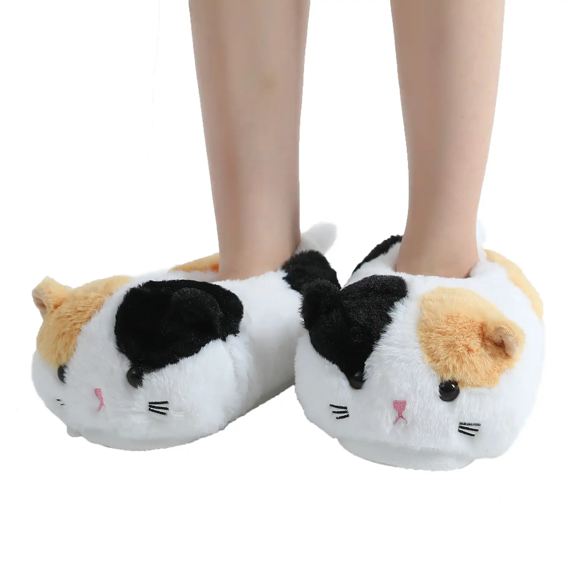 Black and white cat slippers Clearance