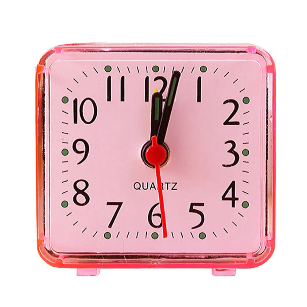 Студенческий будильник квадратная маленькая кровать компактный дорожный кварцевый звуковой сигнал будильник милые портативные креативные модные часы# YL1 - Цвет: Красный