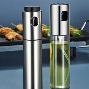 Kitchen Stainless Steel Olive Oil Sprayer Bottle Pump Oil Spray Pot Leak-proof Grill BBQ Sprayer Oil Dispenser BBQ Cookware Tool