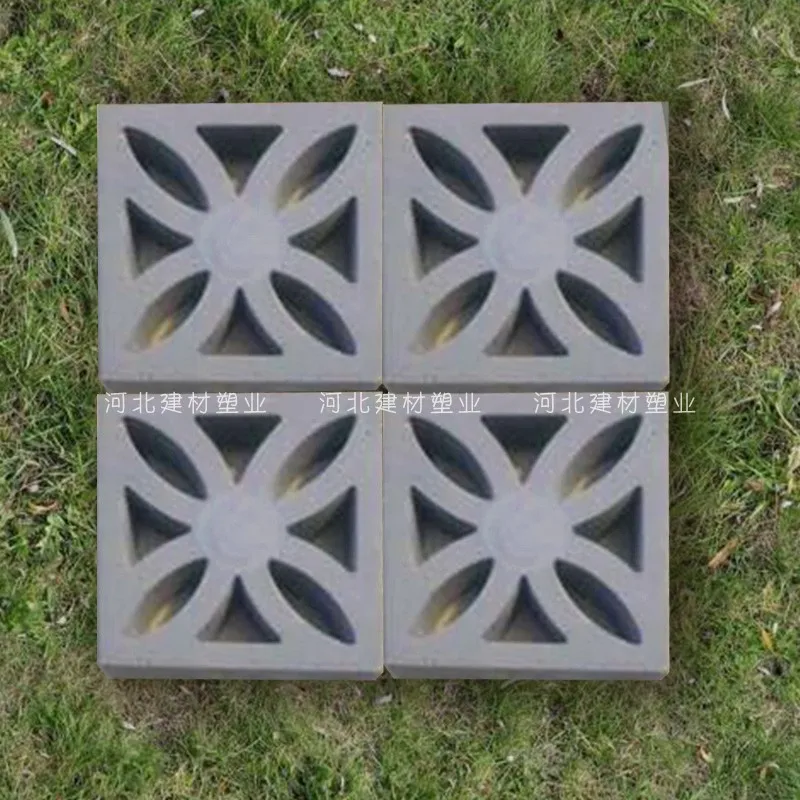 Cement Antique Flower Brick Mold Square Garden Wall Making Brick Mould 3D Carving Concrete Plastic Paving Molds 30x30x7cm concrete molds,garden path molds