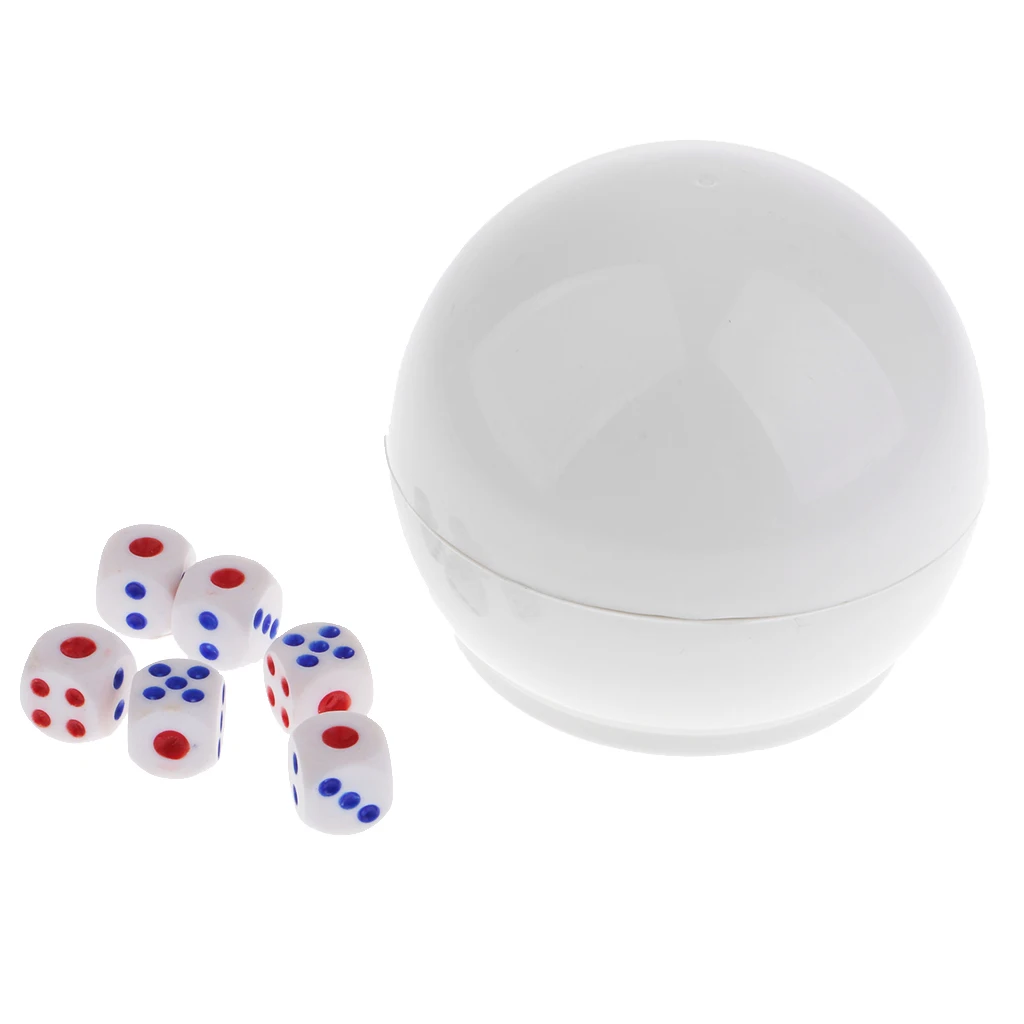 Dice Guessing Game Set Globular Dice Cup Shaker with 6pc Digital Dice