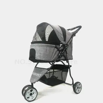 

Pet stroller out carrying dog three wheeled cart portable folding dog cart cat kennel Pet Travelling Carrier pet supplies