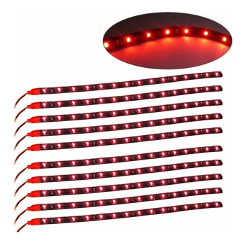 

Red Lights 30CM LED Daytime Running Lamp 10pcs Motorcycle Truck Flexible