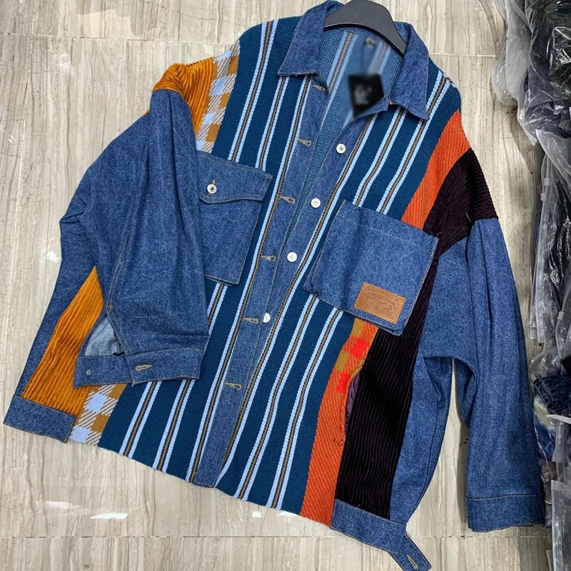 [EWQ] 2020 Spring Autumn New Patchwork Striped