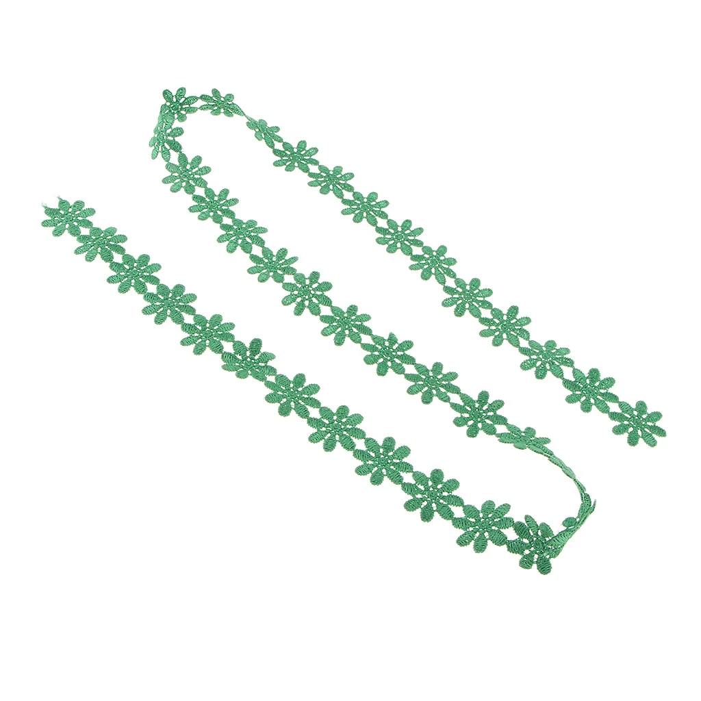 Retro Flower Lace Trim Wedding Ribbon Applique Sewing Craft Green Lace Trim Sewing Trim Embellishments DIY Clothing Accessories