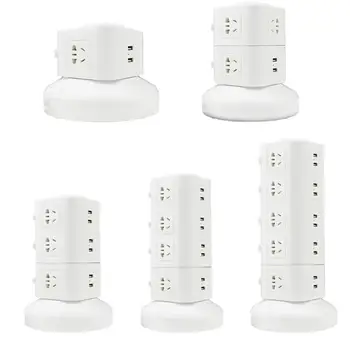 

Multi Layer Tower Socket Port Outlet USB Power Strip Vertical EU Electric Plug Universal Outlet Sockets Charger Surge Protector