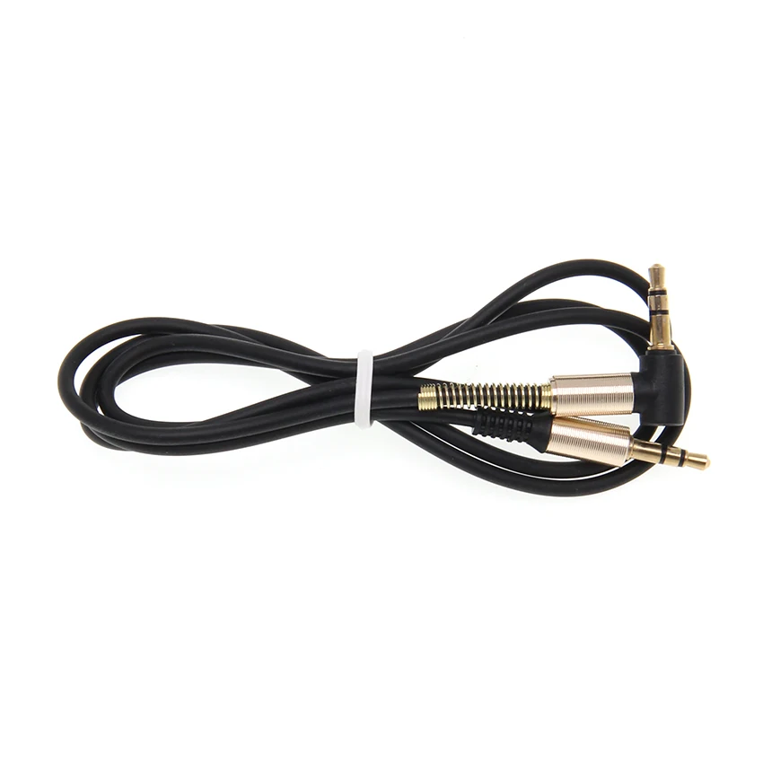 Good Quality 3 5mm Connector Audio Cable for IPhone Car Headphone Speaker Wire Line Aux Cord Bend to Straight Line 100pcs lot