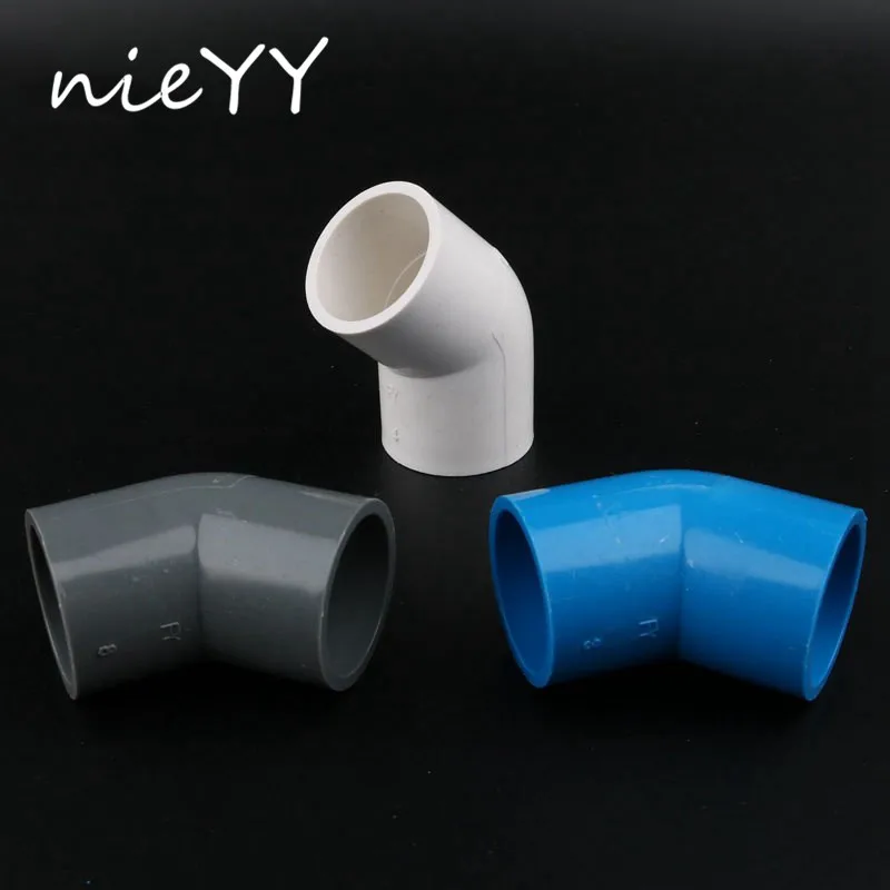 

PVC ID 40mm 45 Degree Elbow Connector Water Tank Water Pipe Joints Fish Tank Aquarium Supplies Garden Irrigation Tube Accessory