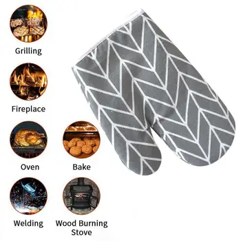 

Oven Gloves 1 Piece Non-Slip Kitchen Oven Mitts Heat Gloves BBQ, For Cooking, Baking, Resistant Grilling Oven W3C6