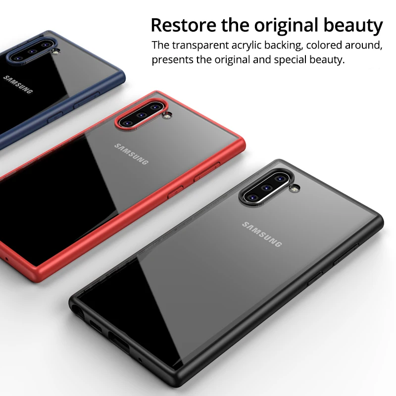 Прозрачный защитный чехол-бампер для samsung Galaxy Note 10 Pro силиконовый чехол S10 Plus |