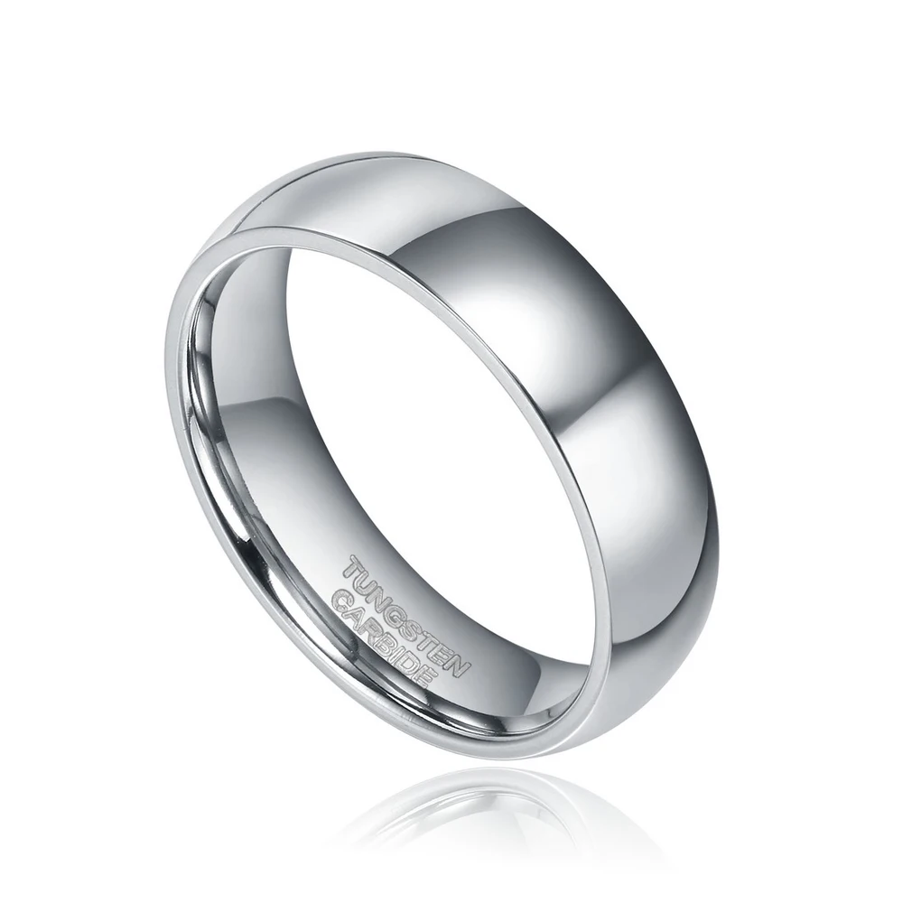 Tigrade классические украшения 2/4/6/8 мм милый Для мужчин Для женщин простой кольца Polish100% чистый Вольфрам обручальное кольцо Мужские Обручение кольцо