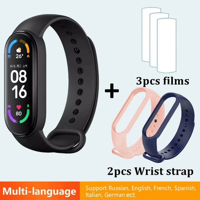 Original Xiaomi Mi Band 6 Smart Bracelet Watch Mi Smart Band 6 Sports Fitness Tracker AMOLED Screen Blood Oxygen Monitor Mi6 