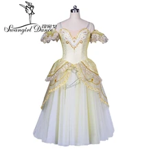 Золотое романтическое балетное платье-пачка; профессиональное платье-пачка для девочек; платье балерины для женщин; BT8902