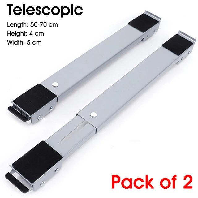 1pair Heavy Duty Telescopic Appliance Roller Washing Machine Refridgerator Freezer Mover Wheel 300kg Load With Brake Brackets Aliexpress