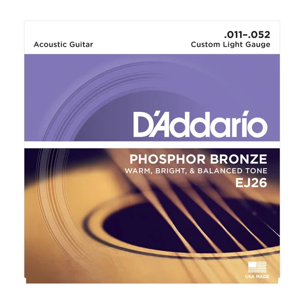 Акустические Струны для гитары D'addario фосфорная бронзовая обмотка EJ15 EJ16 EJ17