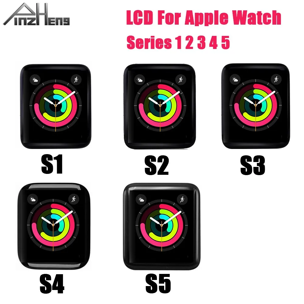 PINZHENG ЖК-экран для Apple Watch серии 1 2 3 4 5 ЖК-дисплей сенсорный экран 38 мм 40 42 44