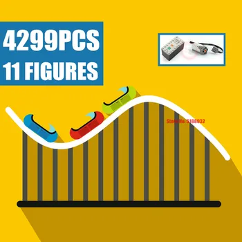 

New 4299PCS Power Functions Suit for The Roller Motor 0643+2761M Coaster Fit Technic Kid Boy Buidling Block Bricks Birthday Gift